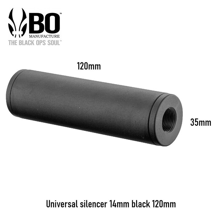 BO Universal silencer 14mm black 120mm