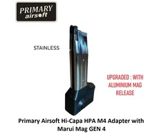 Primary Airsoft Hi-Capa HPA M4 Adapter with Marui Mag GEN 4 Stainless