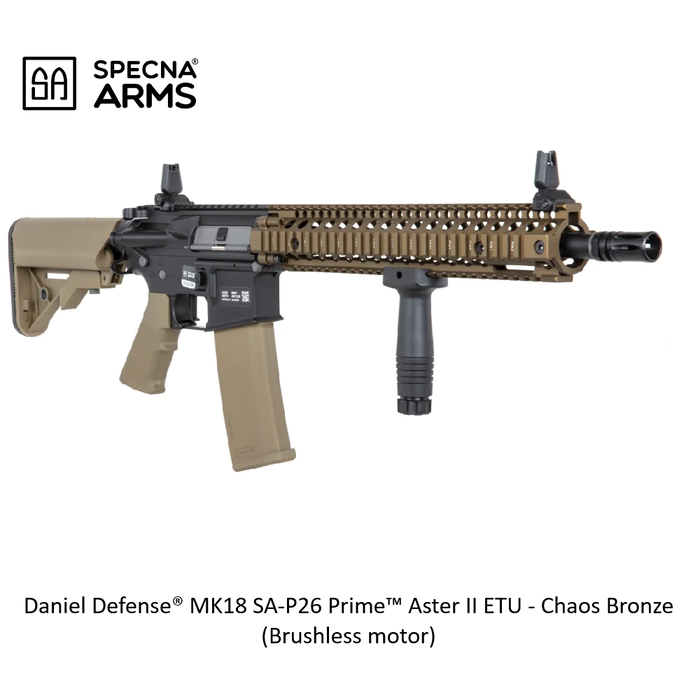 Specna Arms Daniel Defense® MK18 SA-P26 Prime™ Aster II ETU - Chaos Bronze (Brushless motor)