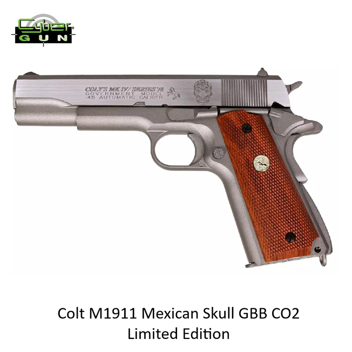 Cybergun Colt M1911 Mexican Skull GBB CO2 - Limited Edition