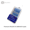BLUEMAX Premium CR123A 3V 1600mAh 4-pack