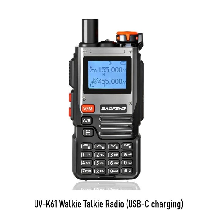Baofeng UV-K61 Walkie Talkie Radio (USB-C charging)