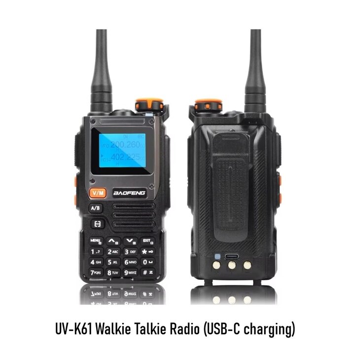 Baofeng UV-K61 Walkie Talkie Radio (USB-C charging)