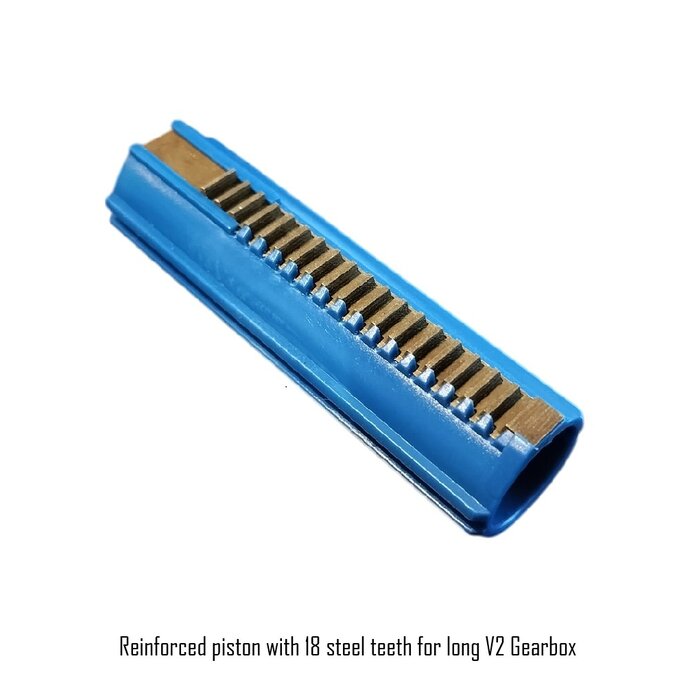 Big Dragon Reinforced piston with 18 steel teeth for long V2 Gearbox