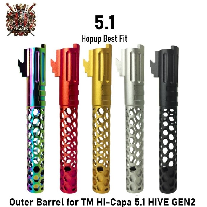 Royal Armory Outer Barrel for TM Hi-Capa 5.1 HIVE GEN2
