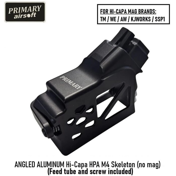 Primary Airsoft ANGLED ALUMINUM Hi-Capa HPA M4 Skeleton (no mag)