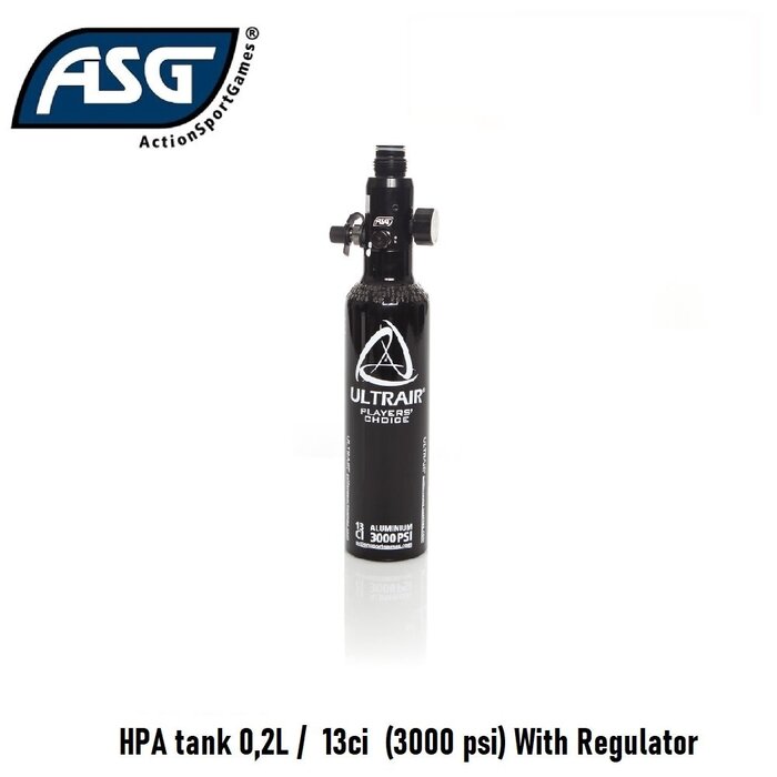 ASG HPA tank 0,2L / 13ci  (3000 psi) With Regulator