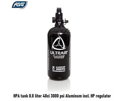 ASG HPA tank 0.8 liter 48ci 3000 psi Aluminum incl. HP regulator