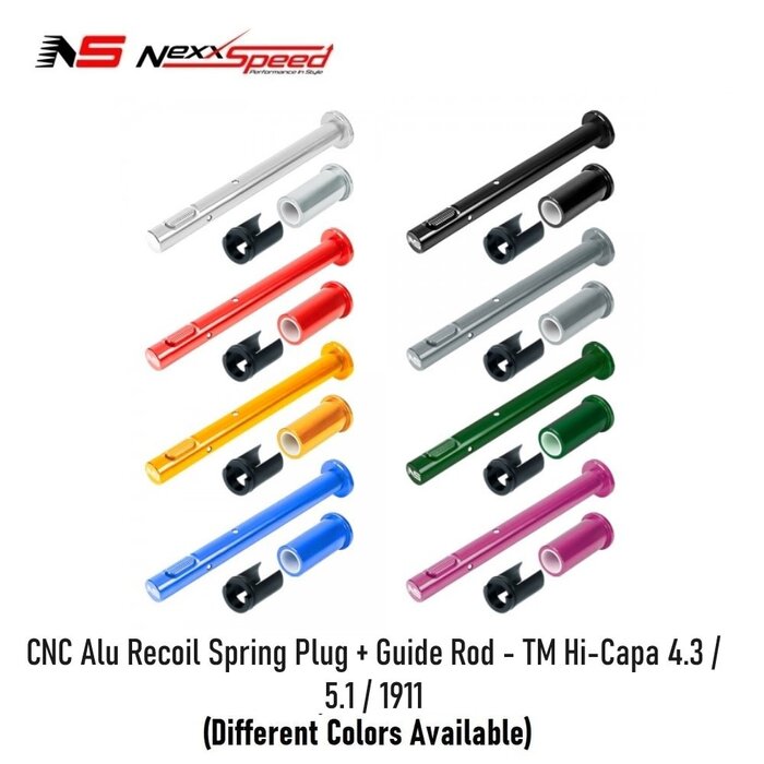 Nexxspeed CNC Alu Recoil Spring Plug + Guide Rod - TM Hi-Capa 4.3 / 5.1 / 1911