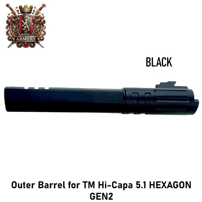 Royal Armory Outer Barrel for TM Hi-Capa 5.1 HEXAGON GEN2