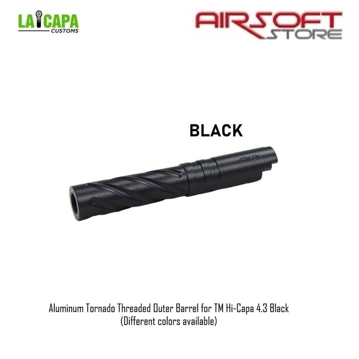 LA Capa Customs Aluminum Tornado Threaded Outer Barrel for TM Hi-Capa 4.3