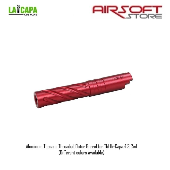 LA Capa Customs Aluminum Tornado Threaded Outer Barrel for TM Hi-Capa 4.3