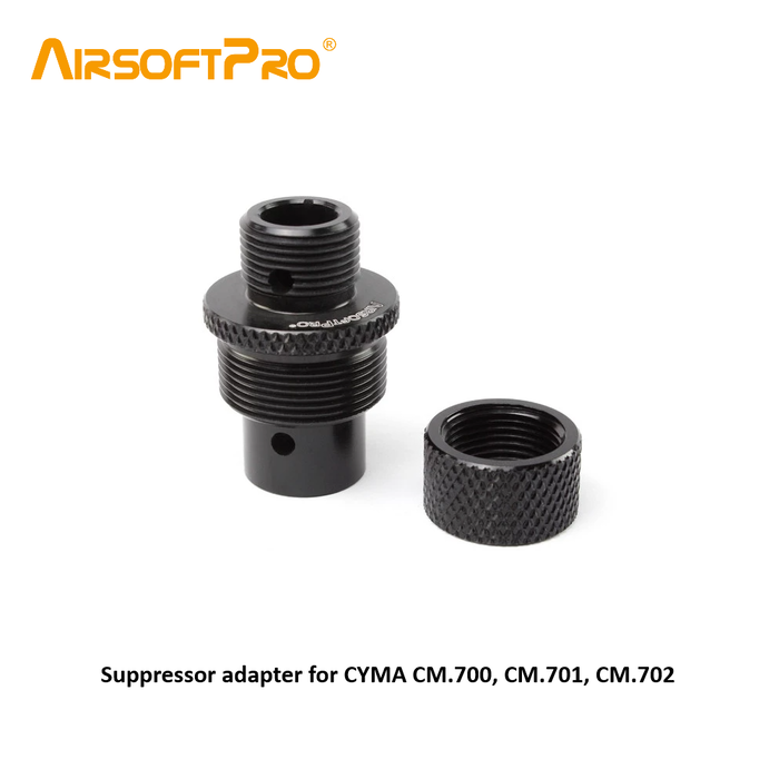 AirsoftPro Suppressor adapter for CYMA CM.700, CM.701, CM.702