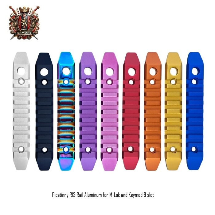 Royal Armory Picatinny RIS Rail Aluminum for M-Lok and Keymod 9 slot