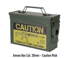 Fosco Industries Ammo Box Cal. 30mm - Caution Risk