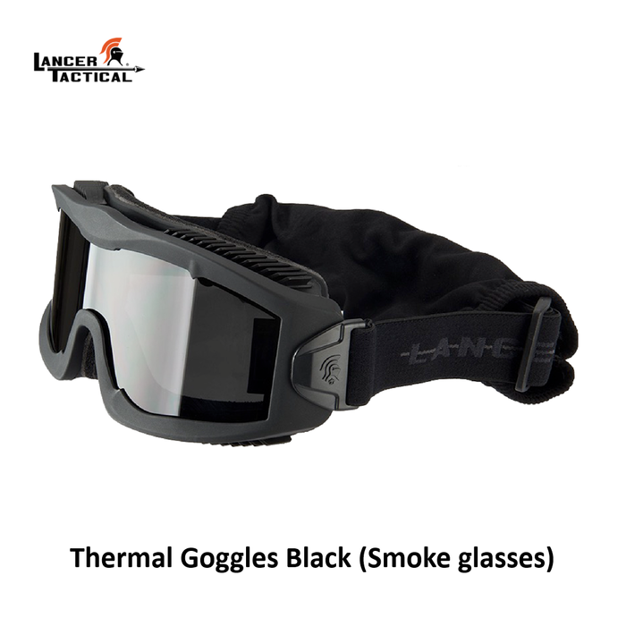 Lancer Tactical Thermal Goggles Black (Smoke glasses)