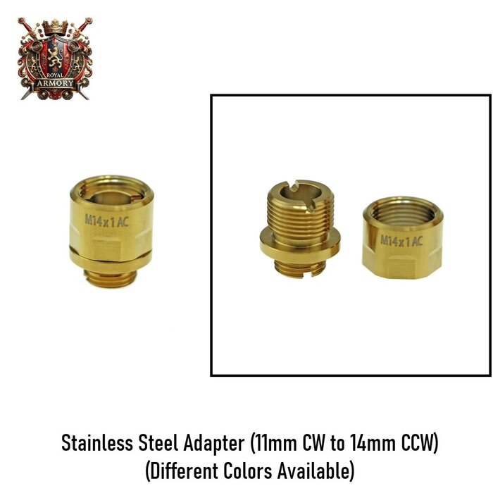 Royal Armory Stainless Steel Adapter (11mm CW to 14mm CCW)