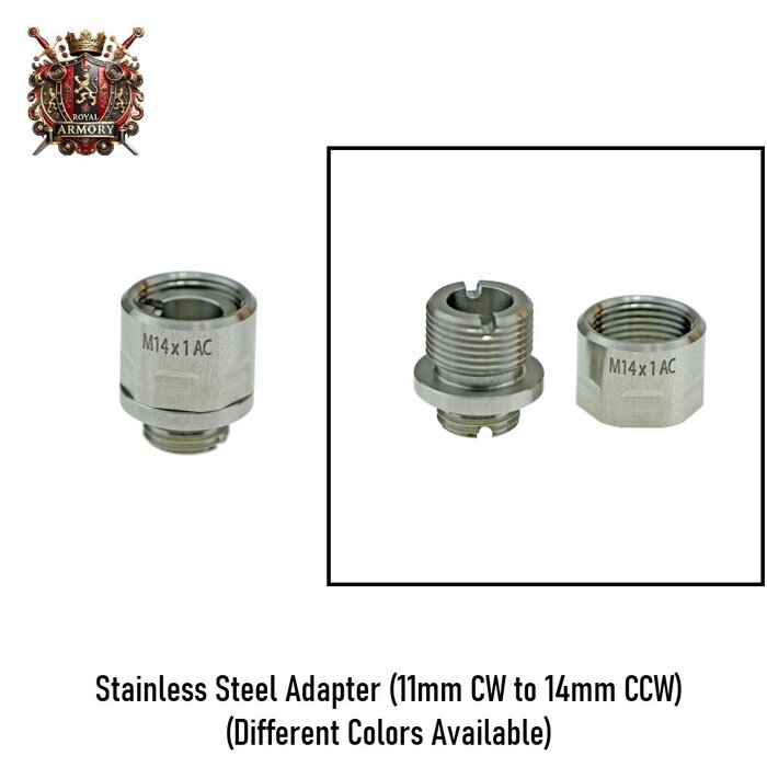 Royal Armory Stainless Steel Adapter (11mm CW to 14mm CCW)