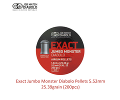 JSB Exact Jumbo Monster Diabolo Pellets 5.52mm 25.39grain (200pcs)