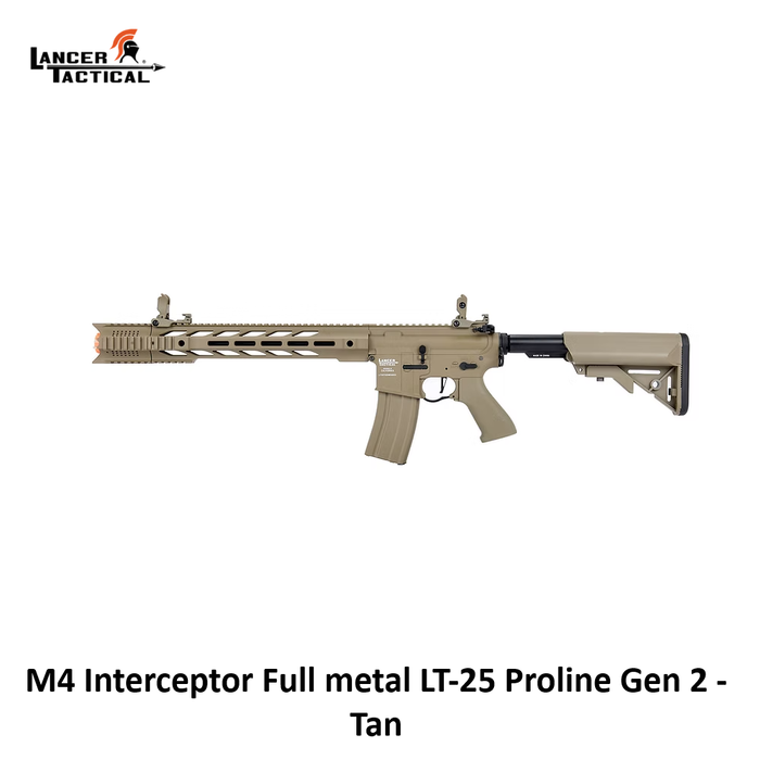 Lancer Tactical M4 Interceptor Full metal LT-25 Proline Gen 2 - Tan