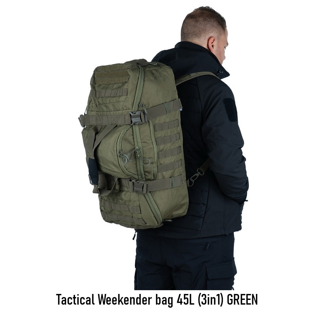 Tactical Weekender bag 45L (3in1) GREEN