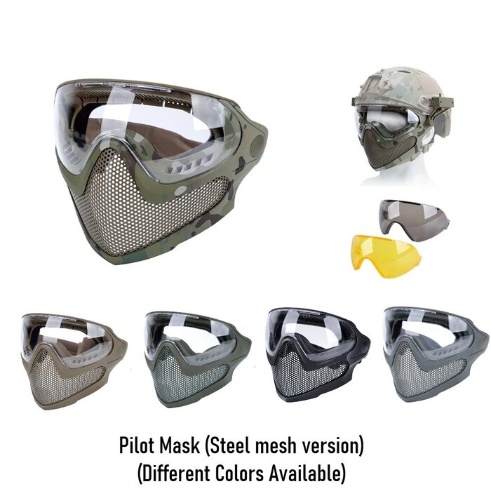 WOSPORT Pilot Mask (Steel mesh version)