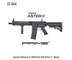 Specna Arms Daniel Defense® MK18 SA-P19 Prime™ Aster II ETU Carbine - BLACK (Brushless Motor)