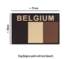 Royal Armory Flag Belgium patch with text (desert)
