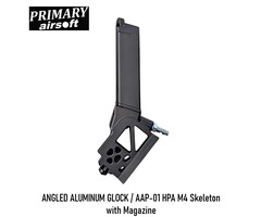 Primary Airsoft ANGLED ALUMINUM GLOCK / AAP-01 HPA M4 Skeleton with Magazine