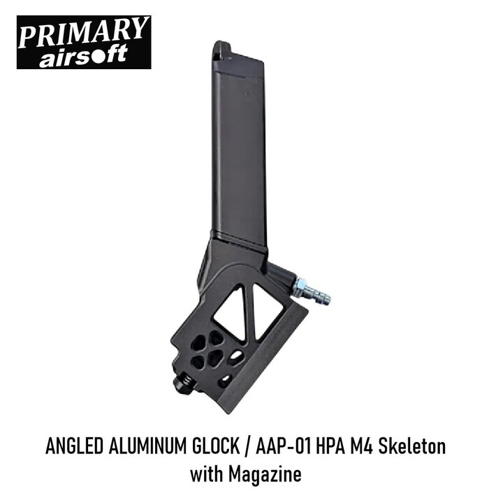 Primary Airsoft ANGLED ALUMINUM GLOCK / AAP-01 HPA M4 Skeleton with Magazine