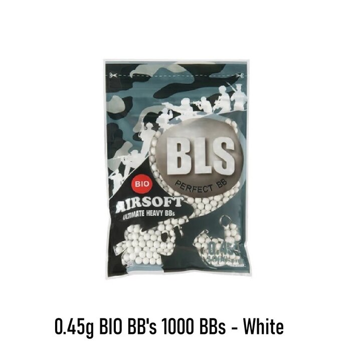 BLS 0.45g BIO BB's 1000 BBs - White