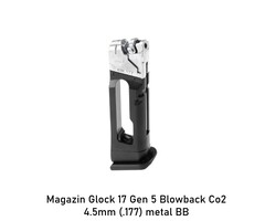 Glock Magazine Glock 17 Gen 5 Blowback Co2 4.5mm (.177) metal BB