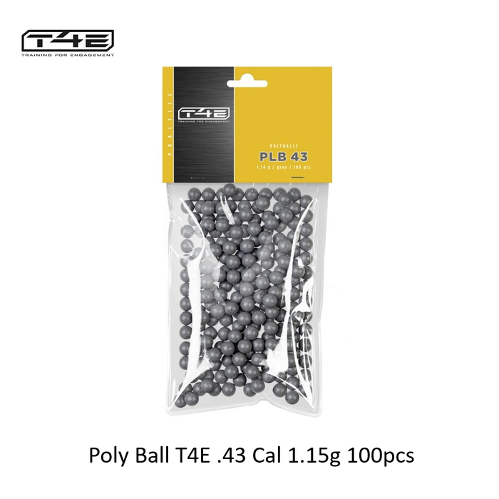 T4E Poly Ball T4E .43 Cal 1.15g 100pcs