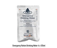 Emergency Ration Drinking Water 4 x 125ml