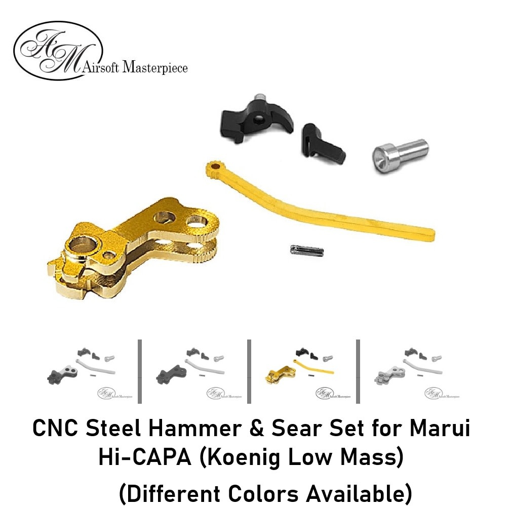 Airsoft Masterpiece CNC Steel Hammer & Sear Set for Marui Hi-CAPA (Koenig Low Mass)