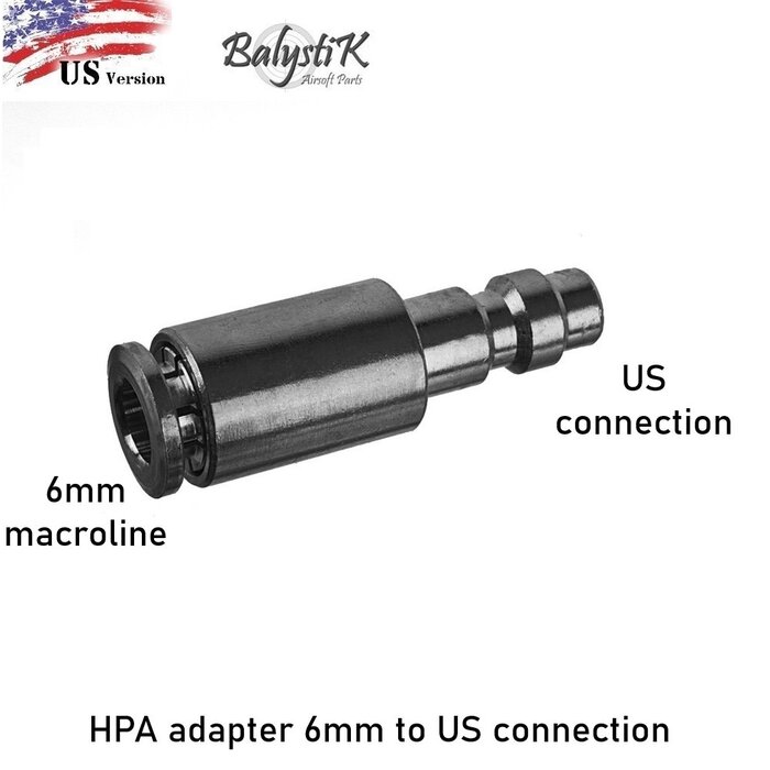 Balystik HPA adapter 6mm to US connection