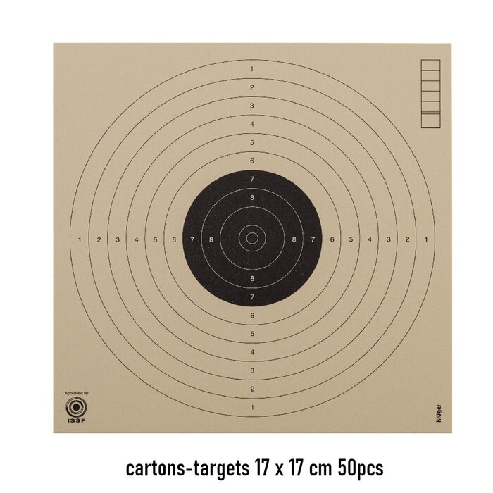 ----- cartons-targets 17 x 17 cm 50pcs