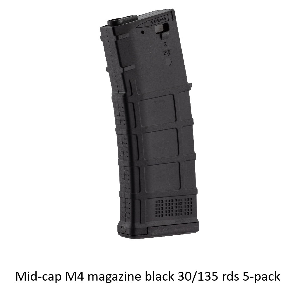 arcturus Mid-cap M4 magazine black 30/135 rds 5 pack