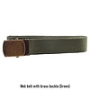 Web belt with brass buckle (Green)