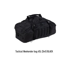 Tactical Weekender bag 45L (3in1) BLACK