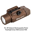 Olight PL-3R Valkyrie Rechargeable Pistol Flashlight (max 1500 lumen) TAN
