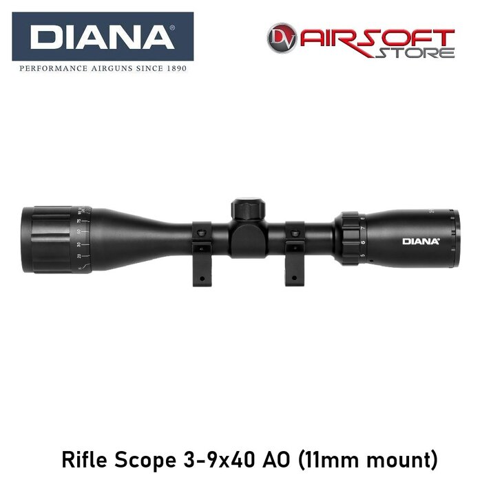 Diana Rifle Scope 3-9X40 AO + Scope mount 11mm RIS