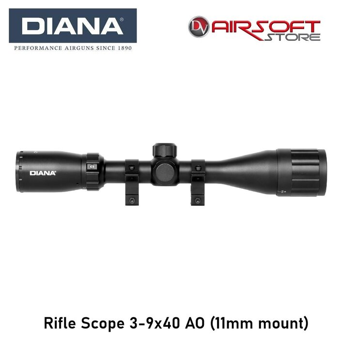 Diana Rifle Scope 3-9X40 AO + Scope mount 11mm RIS