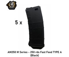 AMAROK AM250 M Series - 250 rds Fast Feed TYPE A (Black) 5 pack