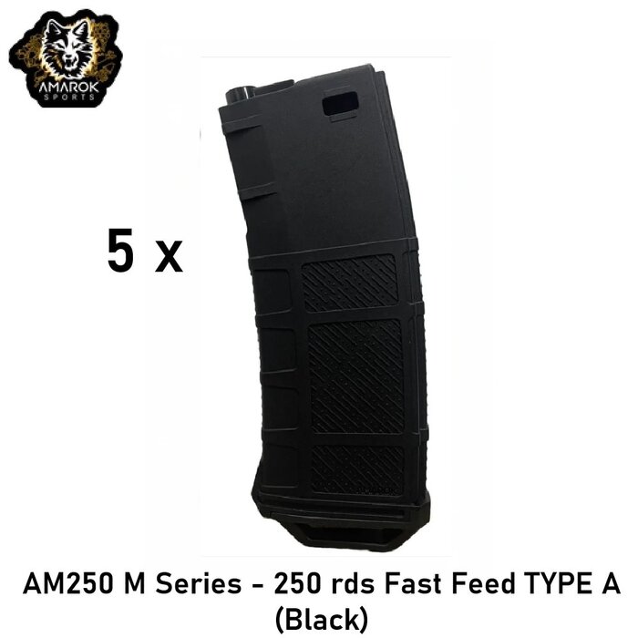 AMAROK AM250 M Series - 250 rds Fast Feed TYPE A (Black) 5 pack