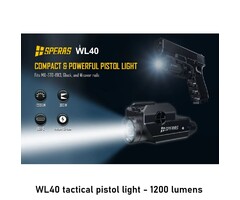 SPERAS WL40 tactical pistol light - 1200 lumens