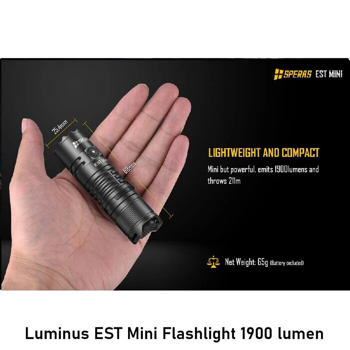 SPERAS Luminus EST Mini Flashlight 1900 lumen