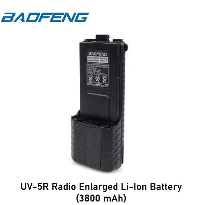 Baofeng UV-5R Radio Enlarged Li-Ion Battery (3800 mAh)