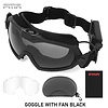 FMA GOGGLE WITH FAN BLACK