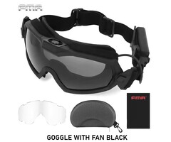 FMA GOGGLE WITH FAN BLACK